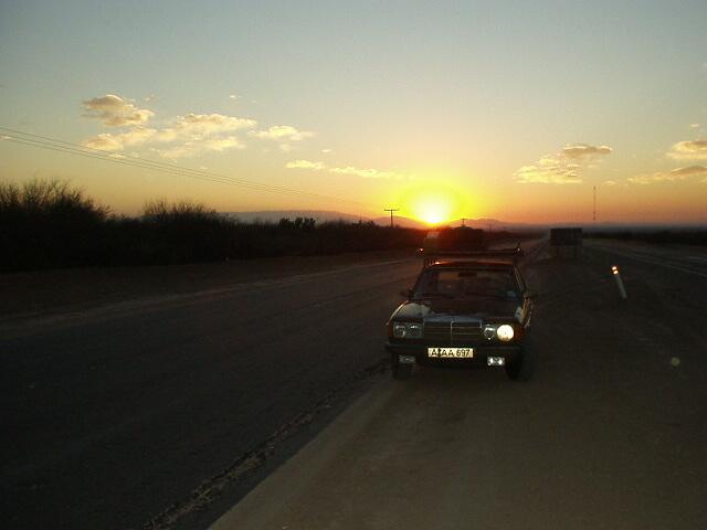 Sonnenuntergang hinter San Luis