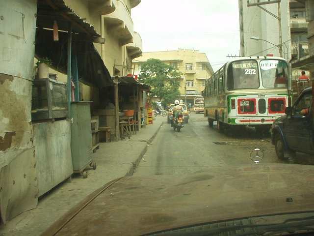 Eine Nebenstraße in Barranquilla